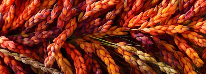 17. Bhutanese red rice ears, known for their nutty flavor and vibrant red color when cooked