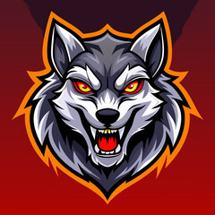 Canvas Print - wolf head mascot