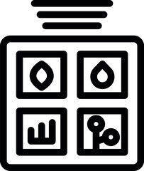 Sticker - Icon of a smart farming control panel monitoring system, sending data wirelessly