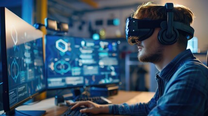 Modern IT developer working on VR games and software.