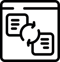 Wall Mural - website content management system is exchanging data between two databases