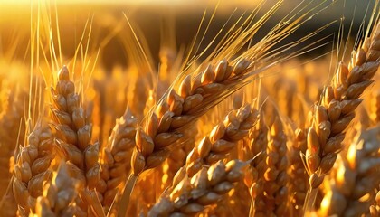 Golden Wheat Field at Sunset Beauty