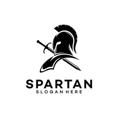 Spartan Warrior Logo Template Design Vector, Emblem, Design Concept, Creative Symbol, Icon