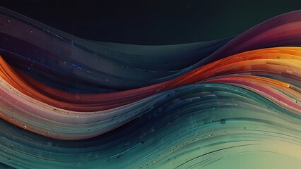 Organic abstract panorama wallpaper background Ai Generated