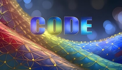 Colorful Digital Coding Graphic Design