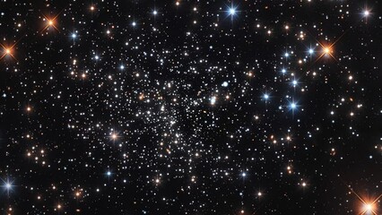 Wall Mural - Dark space is filled with stars and galaxies.