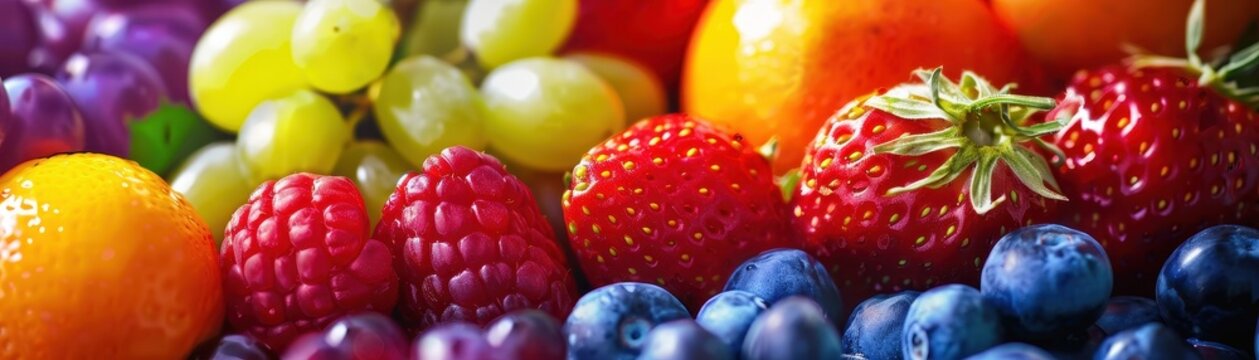 A Vibrant Rainbow of Fresh Fruits