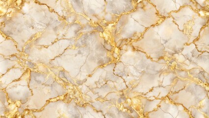 Canvas Print - Elegant beige seamless marble pattern with golden details on light background, repeatable texture suitable for fabric, textile, wrapping paper, wallpaper.