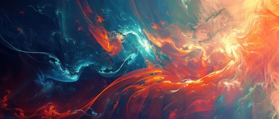 Wall Mural - colorful abstract desktop wallpaper for ultrawide screen 21:9