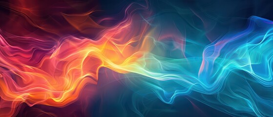 Wall Mural - colorful abstract desktop wallpaper for ultrawide screen 21:9