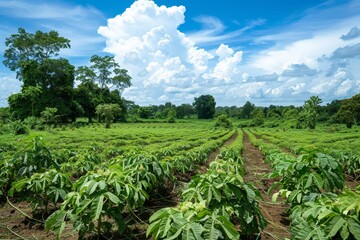 Wall Mural - Thai cassava farm