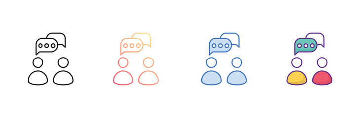 communication icon design with white background stock illustration