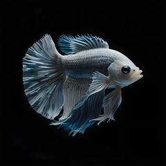 Blue mix white betta fish