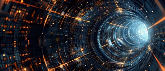 Wall Mural - technology abstract desktop wallpaper for ultrawide screen 21:9
