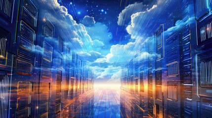 Cloud computing transfer big data on internet