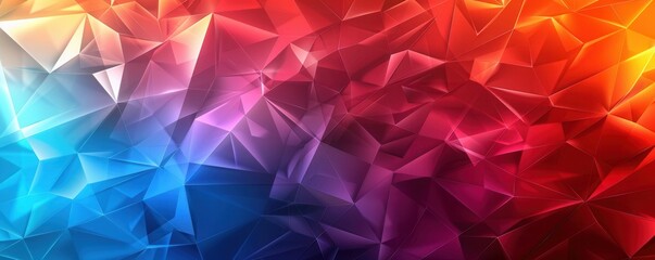 Wall Mural - Abstract Geometric Red Blue Gradient Background.