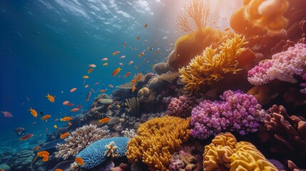 Wall Mural - Ecosystem Balance on Amazing Coral Reefs 