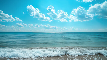 Wall Mural - beautiful sea view relaxing landscape wallpaper, nature background 