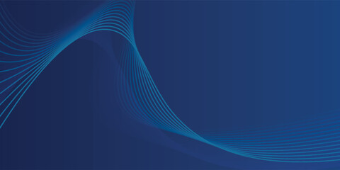 Wall Mural - Abstract blue background with flowing lines for futuristic concept. Dynamic waves. vector illustration. eps10