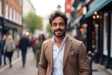 Poster - Portrait of a handsome young man standing in the street in London