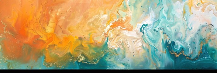 an abstract painting, summer colors,