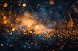 © Bijac - festive golden particles and sprinkles creating magical christmas or new year celebration background perfect for ads or gift wrap