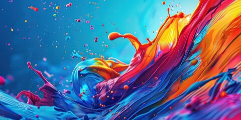 Wall Mural - splashes of colorful paint