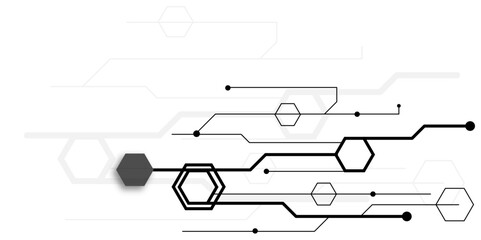 Aufkleber - Vector abstract technology on white background. Abstract futuristic circuit board Illustration, Circuit board with various technology elements.