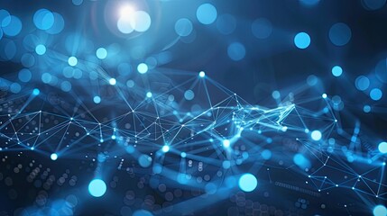 High tech technology geometric and connection system background