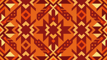 Wall Mural - Ethnic Aztec Vector Seamless Pattern for Background Designs