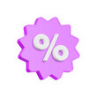 © Novita - Label set with percent, 3d discount symbol. App icon