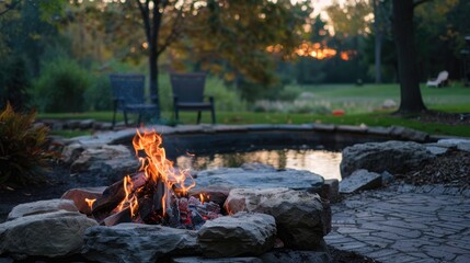 Canvas Print - Outdoor Fire