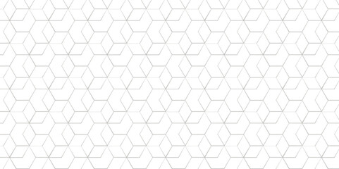 Wall Mural - Abstract seamless Vector hexagonal illustration seamless wallpaper wire design. creative diamond surface web structure honeycomb gray element digital geometric pattern background.