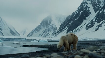 Wall Mural - Polar bear of Spitzbergen. 