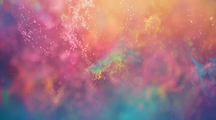 Wall Mural - A mesmerizing 4K color gradient background unfolds with a soft, blurred effect enhanced by subtle noise. 