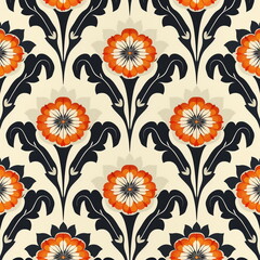 Wall Mural - seamless vintage floral pattern