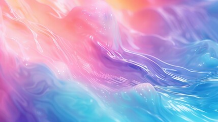 Wall Mural - A mesmerizing 4K color gradient background unfolds with a soft, blurred effect enhanced by subtle noise. 