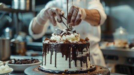 Chocolate cake decoration