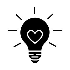 Sticker - light bulb with heart