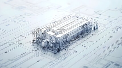 Wall Mural - Infographic of Manufacturer s Draft Blueprints for Structural Battery Components