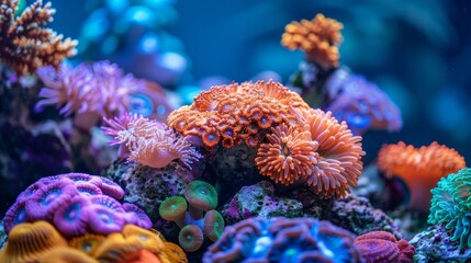 Poster - Vibrant Coral Reefs with Alluring Colors 