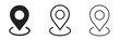 © J Creatives - location vector icon set. point illustration sign collection. geolocation gps tag icons set. place logo. GPS map location icon.