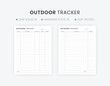 © graphicmarts - Outdoor Hours Tracker Template Printable, Track Your Time Outdoors, Outside Activity Logbook
