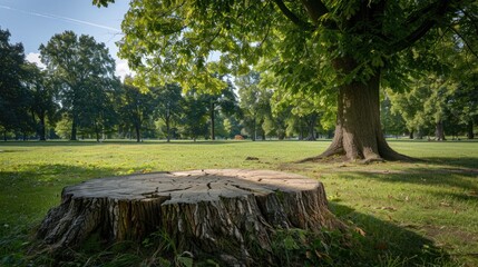 Tree Stump in Park