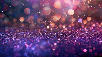 Sparkling Glitter and Bokeh Lights Abstract Background