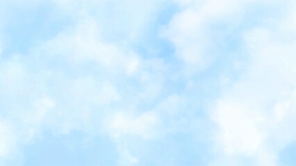 Wall Mural - summer blue sky cloud gradient light white background. picturesque view of clouds in blue sky