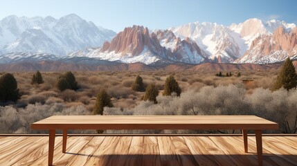 Wall Mural - bench in the mountains