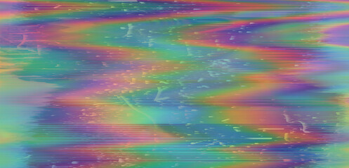 Aufkleber - Abstract colorful glitchy background representing a broken computer screen.
