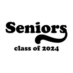 Class of 2024 design, College t-shirt design printable text vector	