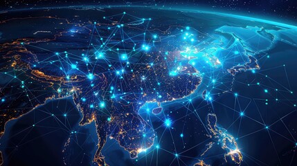 Technology Network Background, Generative AI